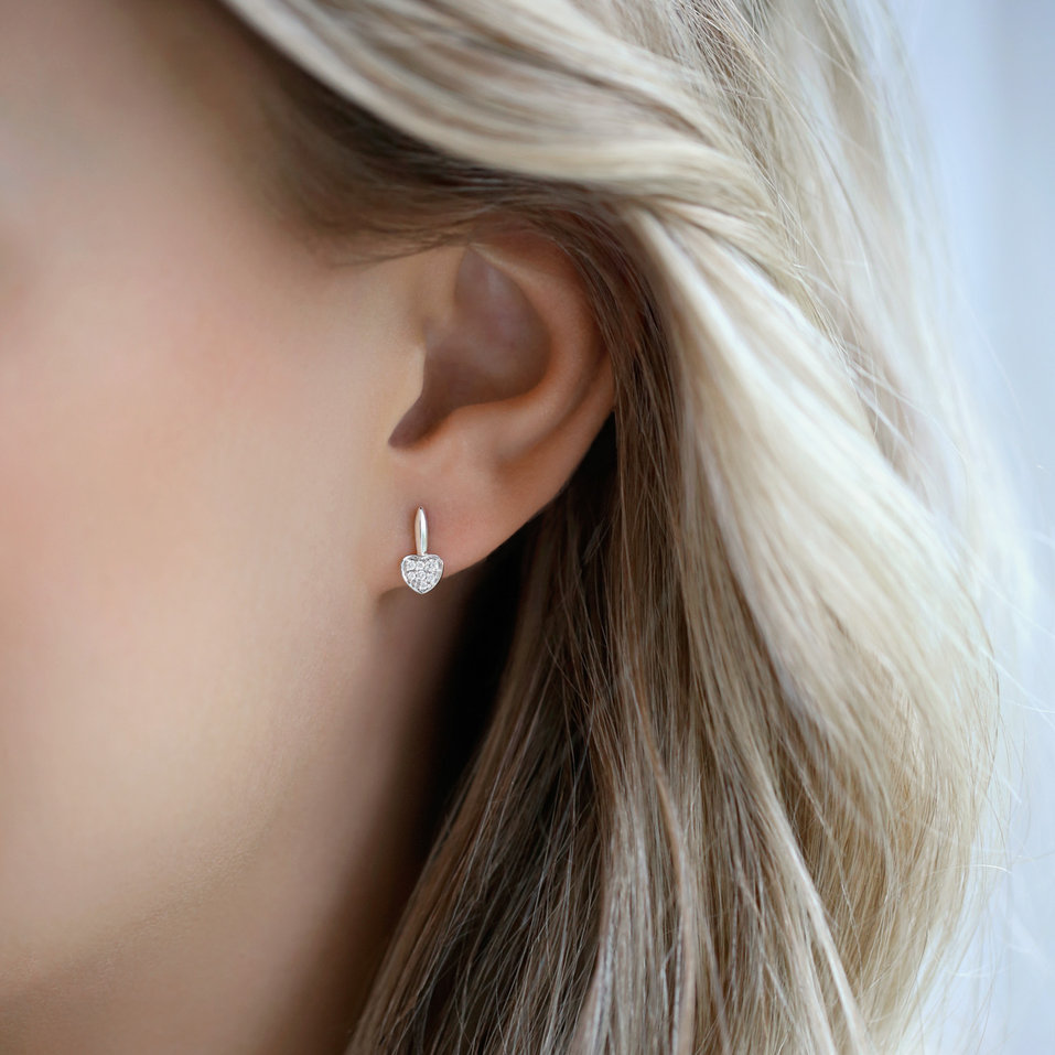 Náušnice s diamantmi Love Ray