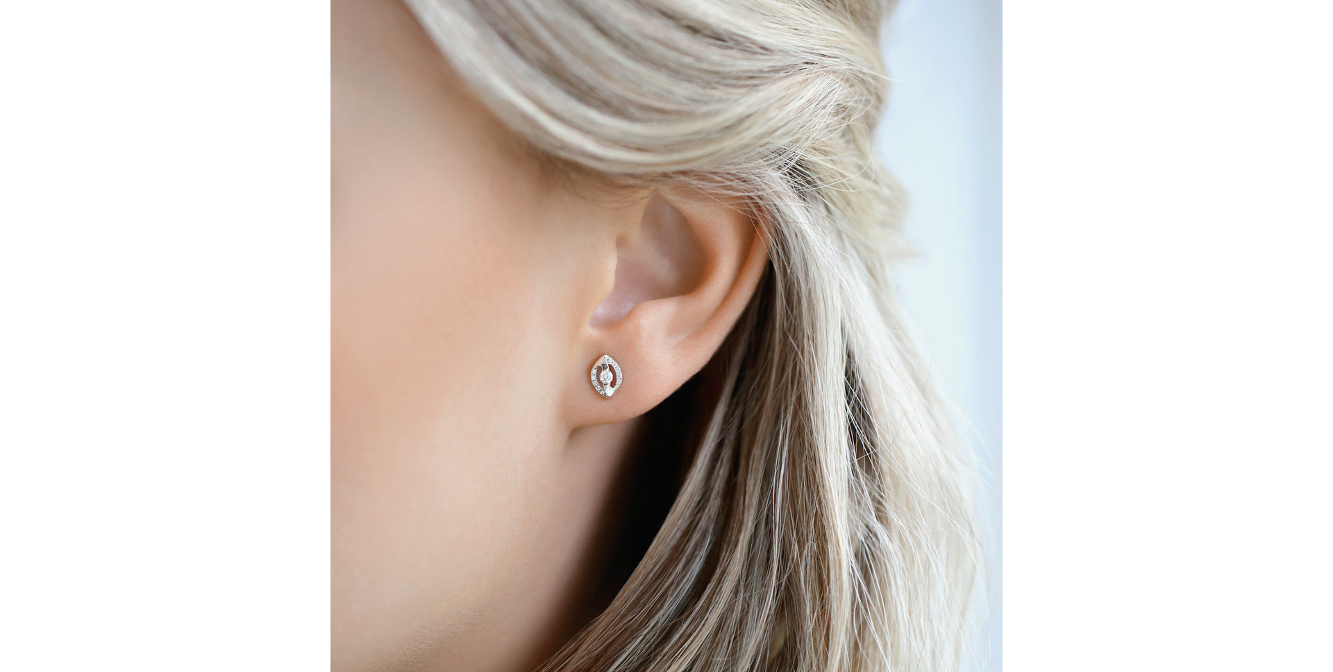 Náušnice s diamantmi Shiny Eye