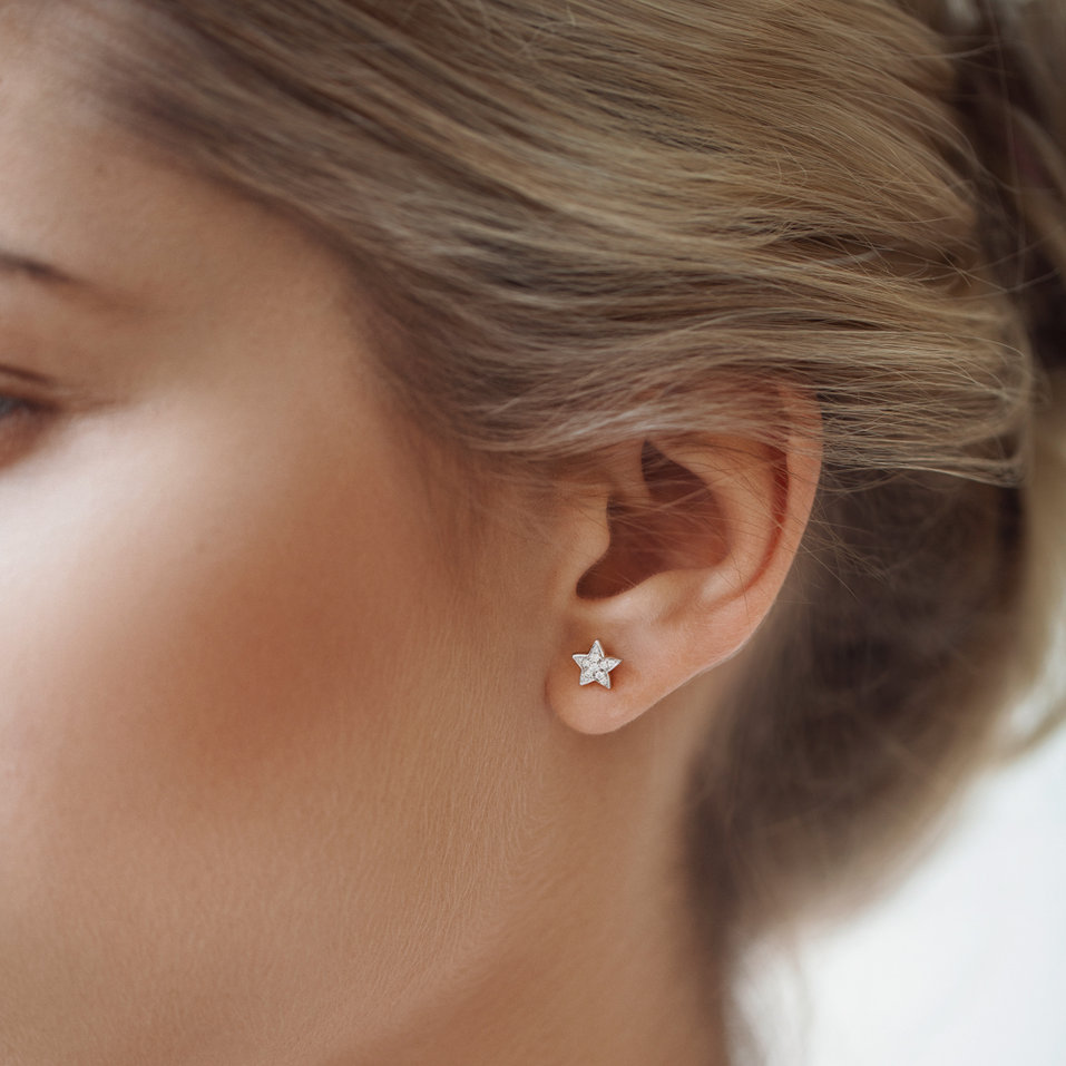 Náušnice s čiernymi diamantmi Amazing Night