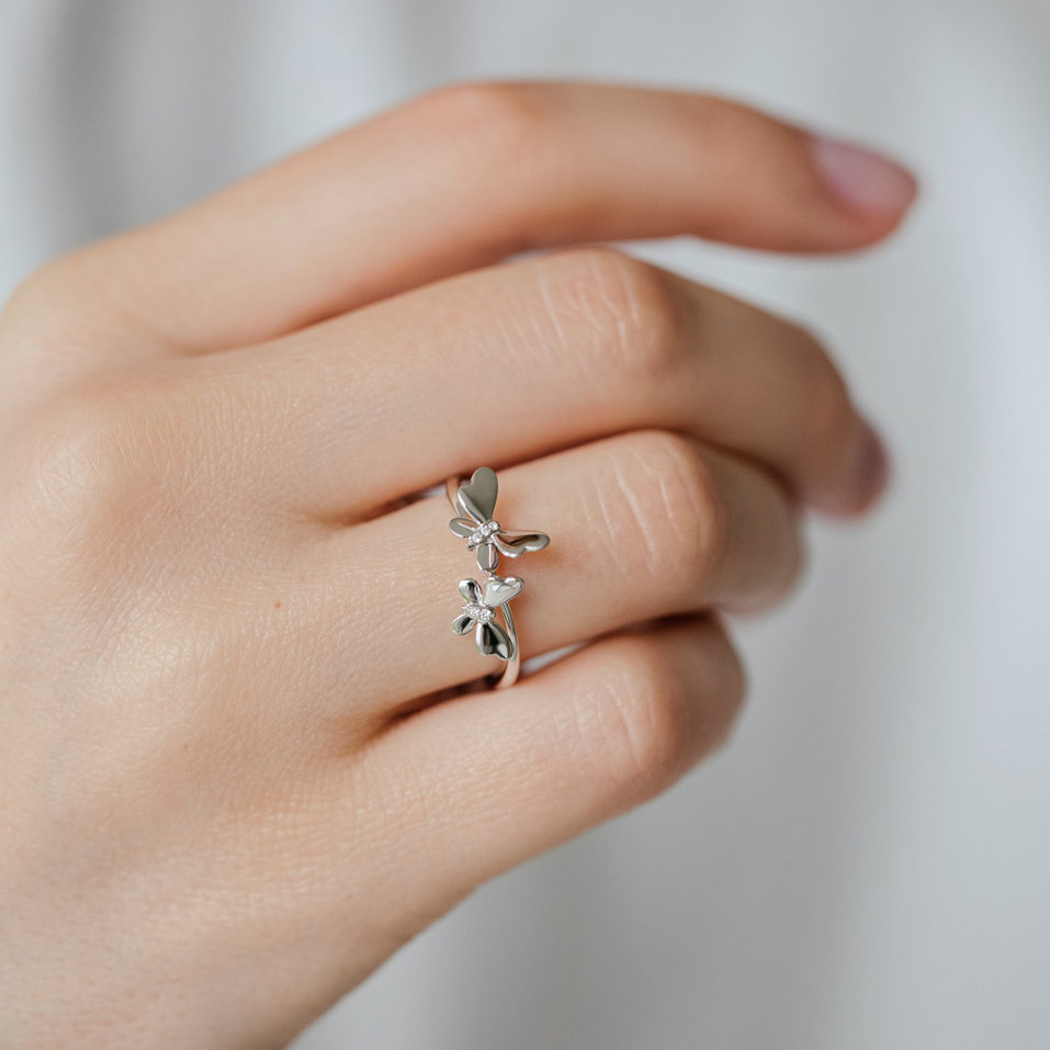 Prsteň s diamantmi Butterflies