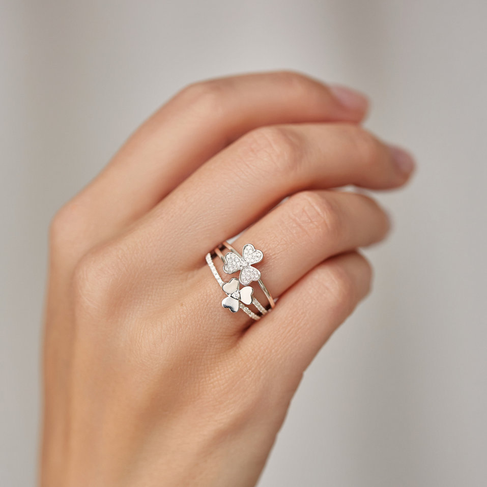 Prsteň s diamantmi Flowering Garden