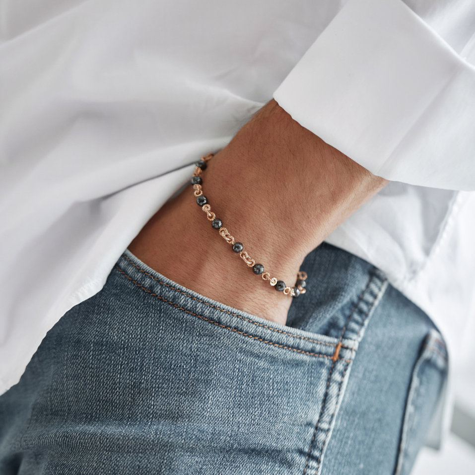 Náramok s hnedými a čiernymi diamantmi Aristide