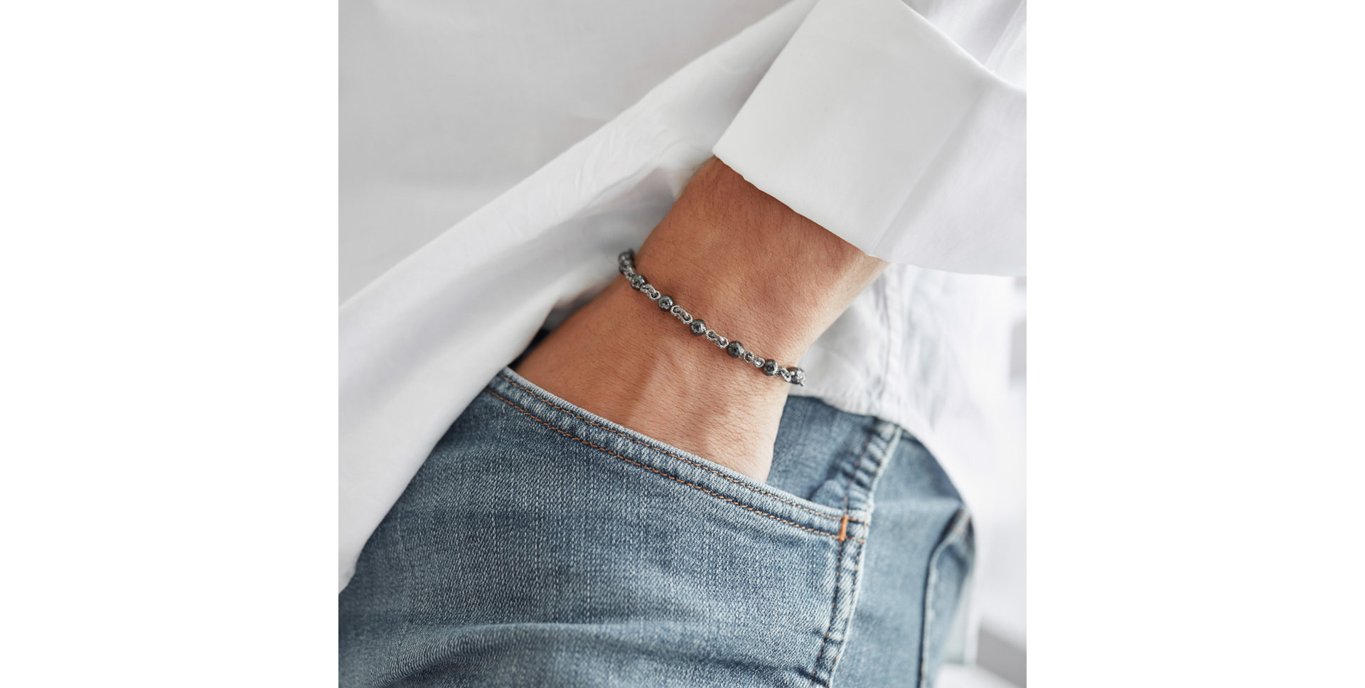 Náramok s hnedými a čiernymi diamantmi Aristide