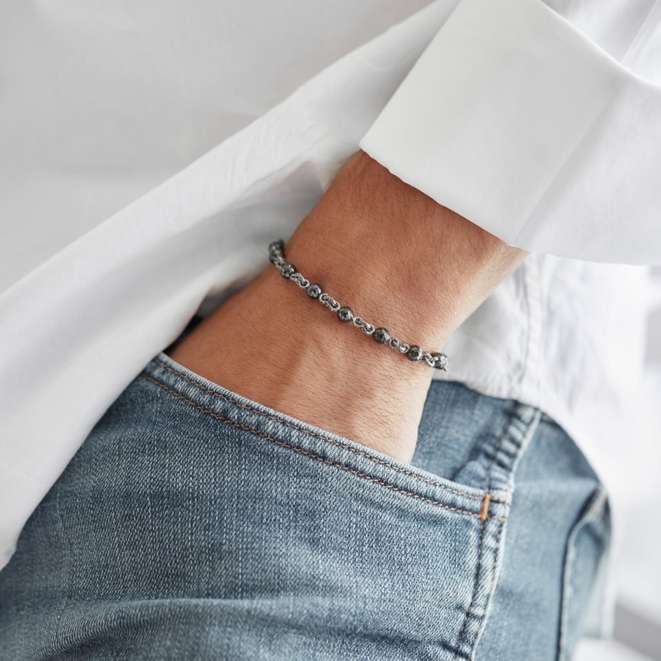 Náramok s hnedými a čiernymi diamantmi Aristide