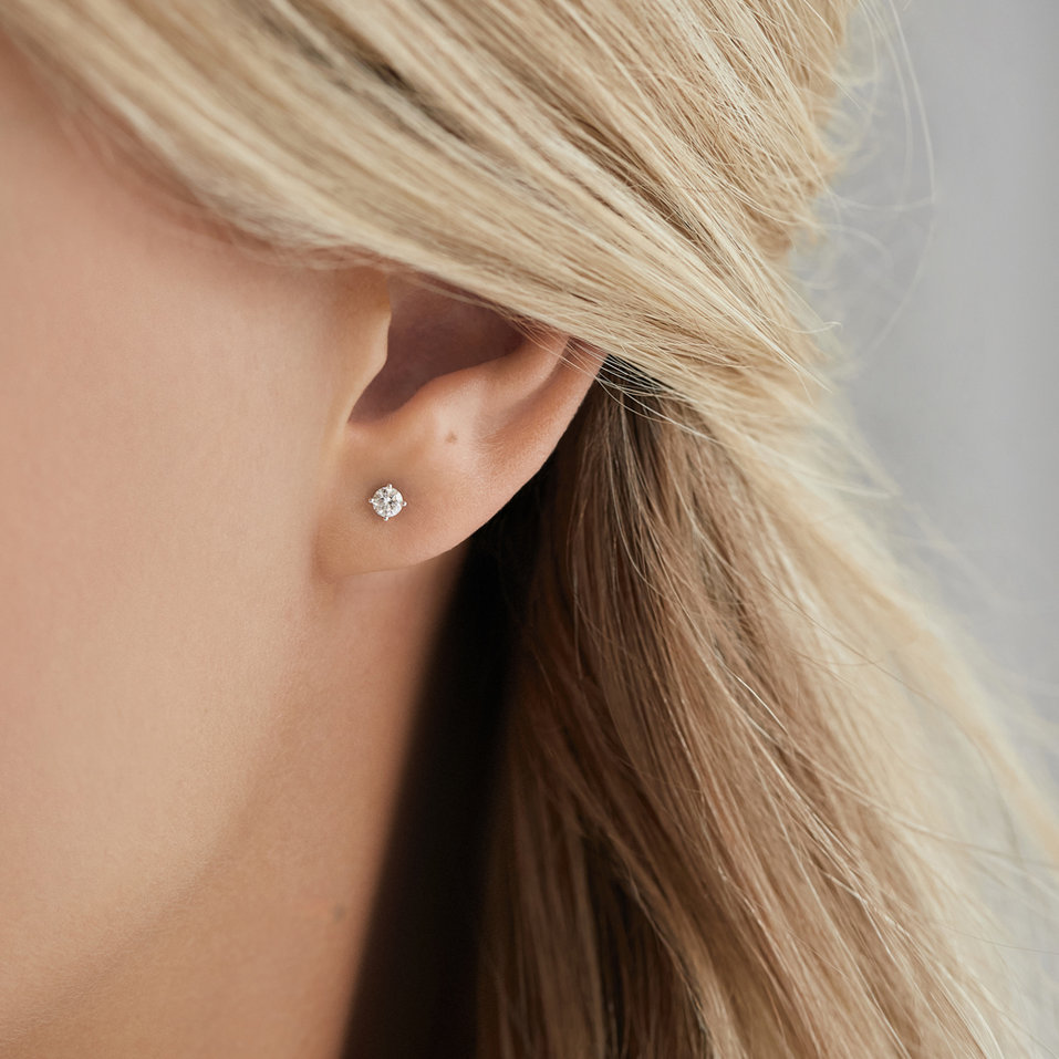 Náušnice s diamantmi Sparkling Rain