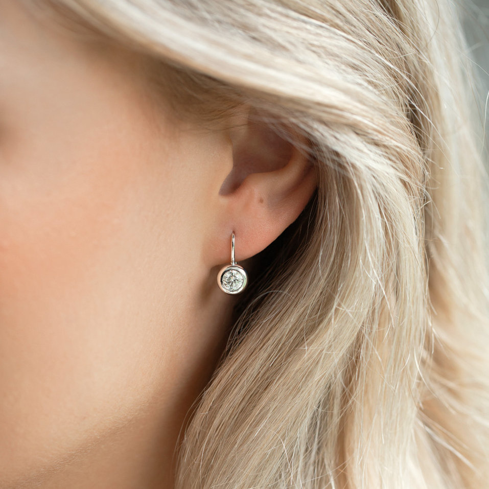 Náušnice s diamantom Sparkling Dots