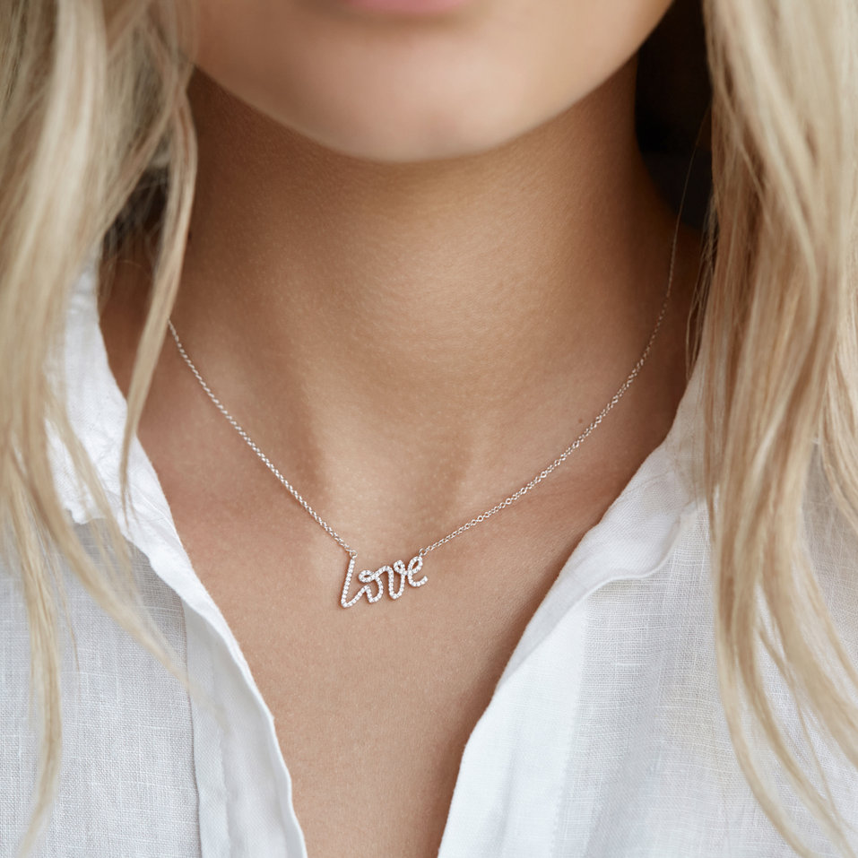 Náhrdelník s diamantmi Luxury Love