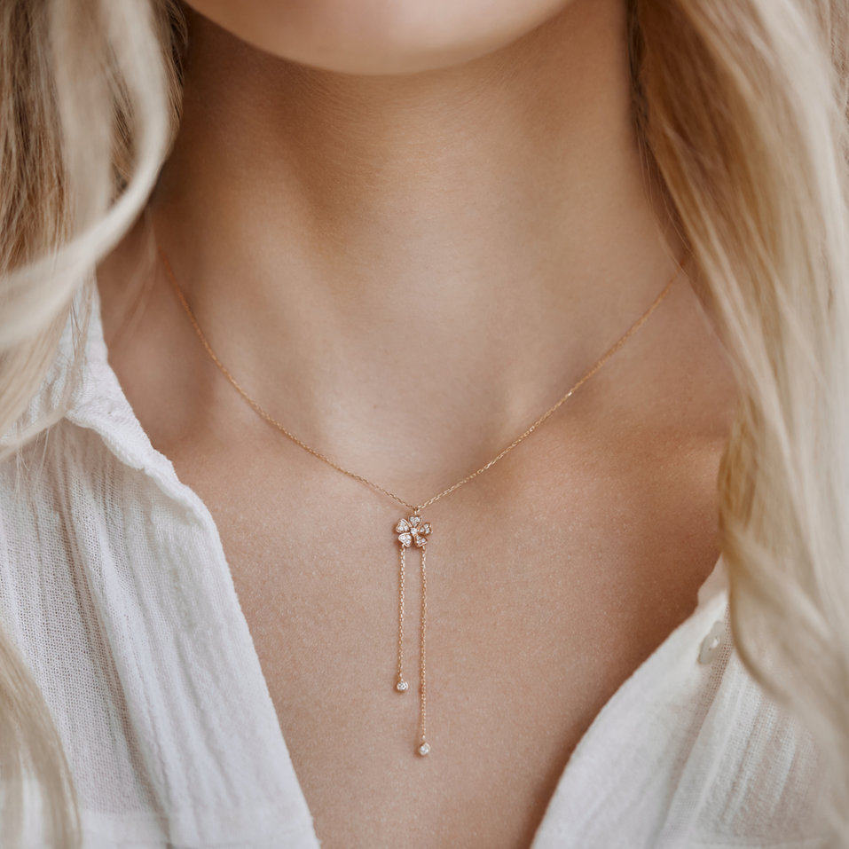 Náhrdelník s diamantmi Blossom Waterfall