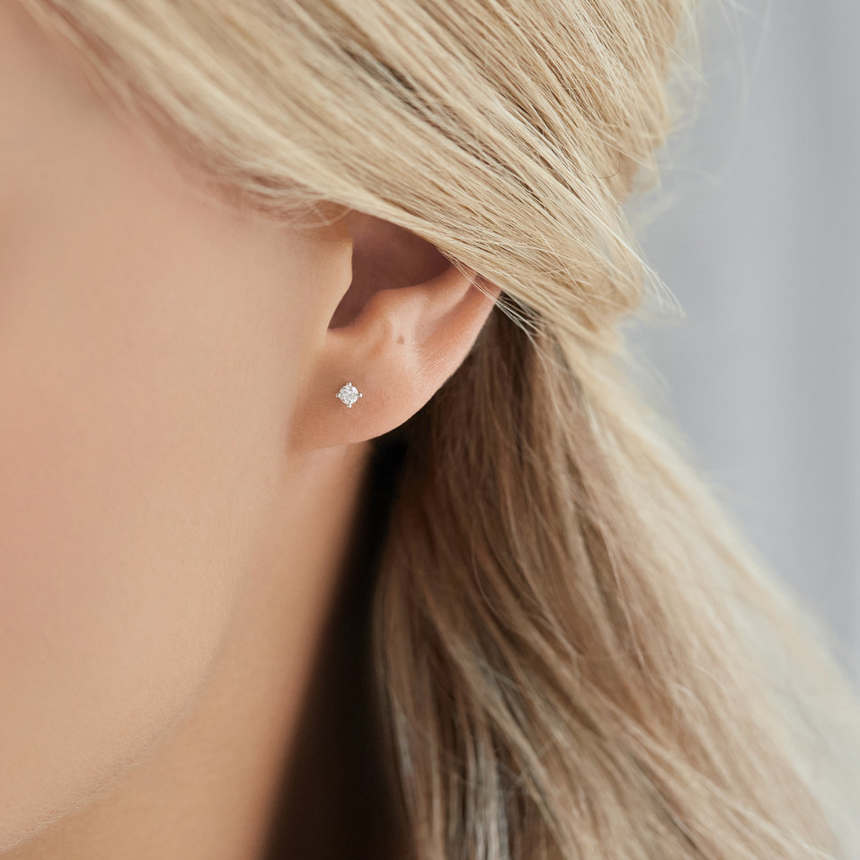 Náušnice s diamantmi Sparkling Rain