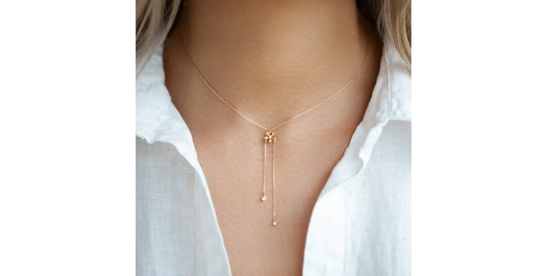 Náhrdelník s diamantmi Bloom Waterfall