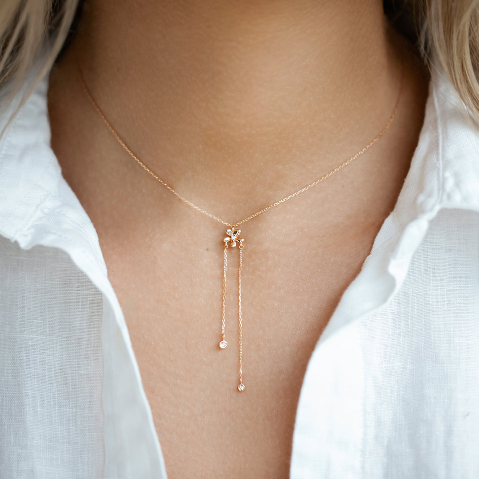 Náhrdelník s diamantmi Bloom Waterfall