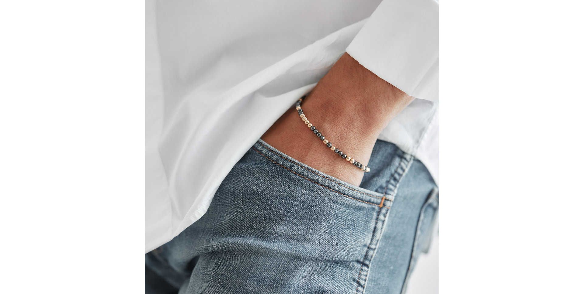 Náramok s čiernymi diamantmi Marbles Mood