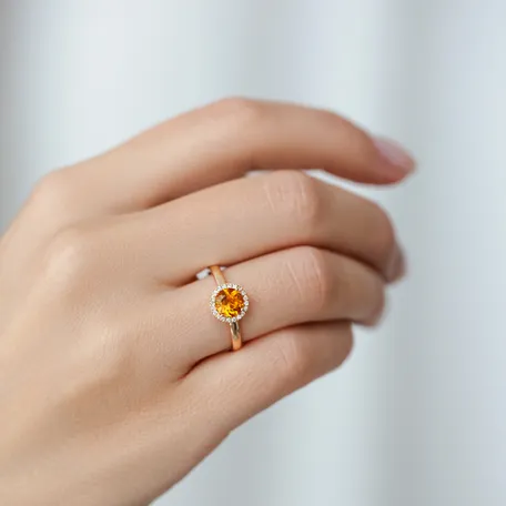 Prsteň s ruženínom a diamantmi Bonbon