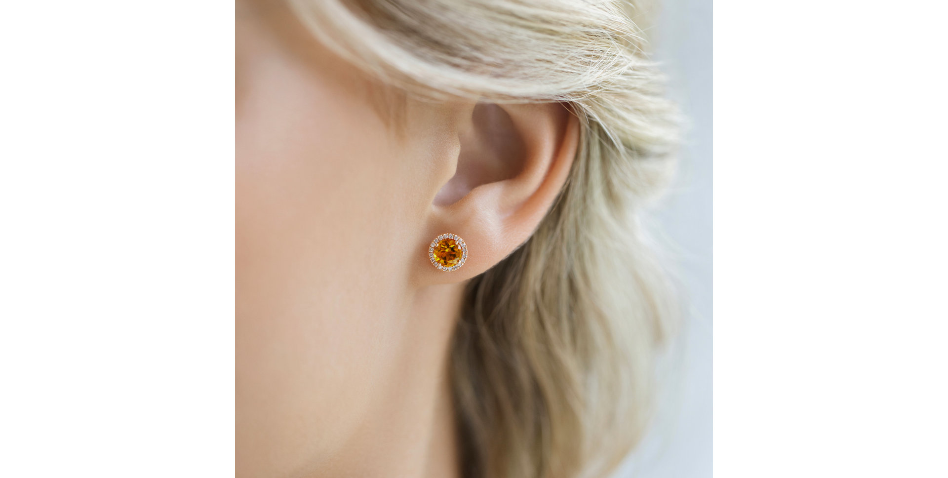 Náušnice s diamantmi a tanzanitom Eternal Sunshine