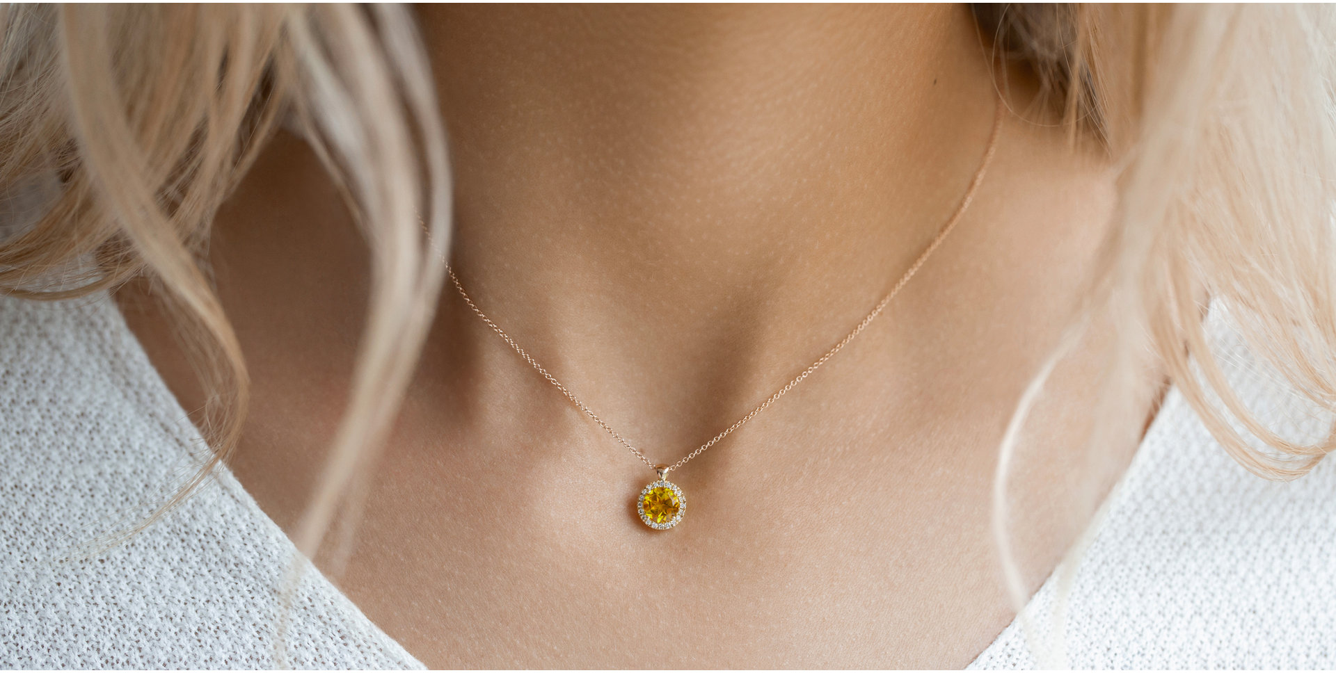 Náhrdelník s diamantmi a smoky quartzom Luxury Bonbon