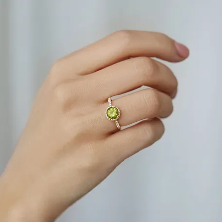 Prsteň s diamantmi a rhodolitom Sparkly Bonbon