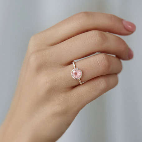 Prsteň s diamantmi a citrínom Sparkly Bonbon