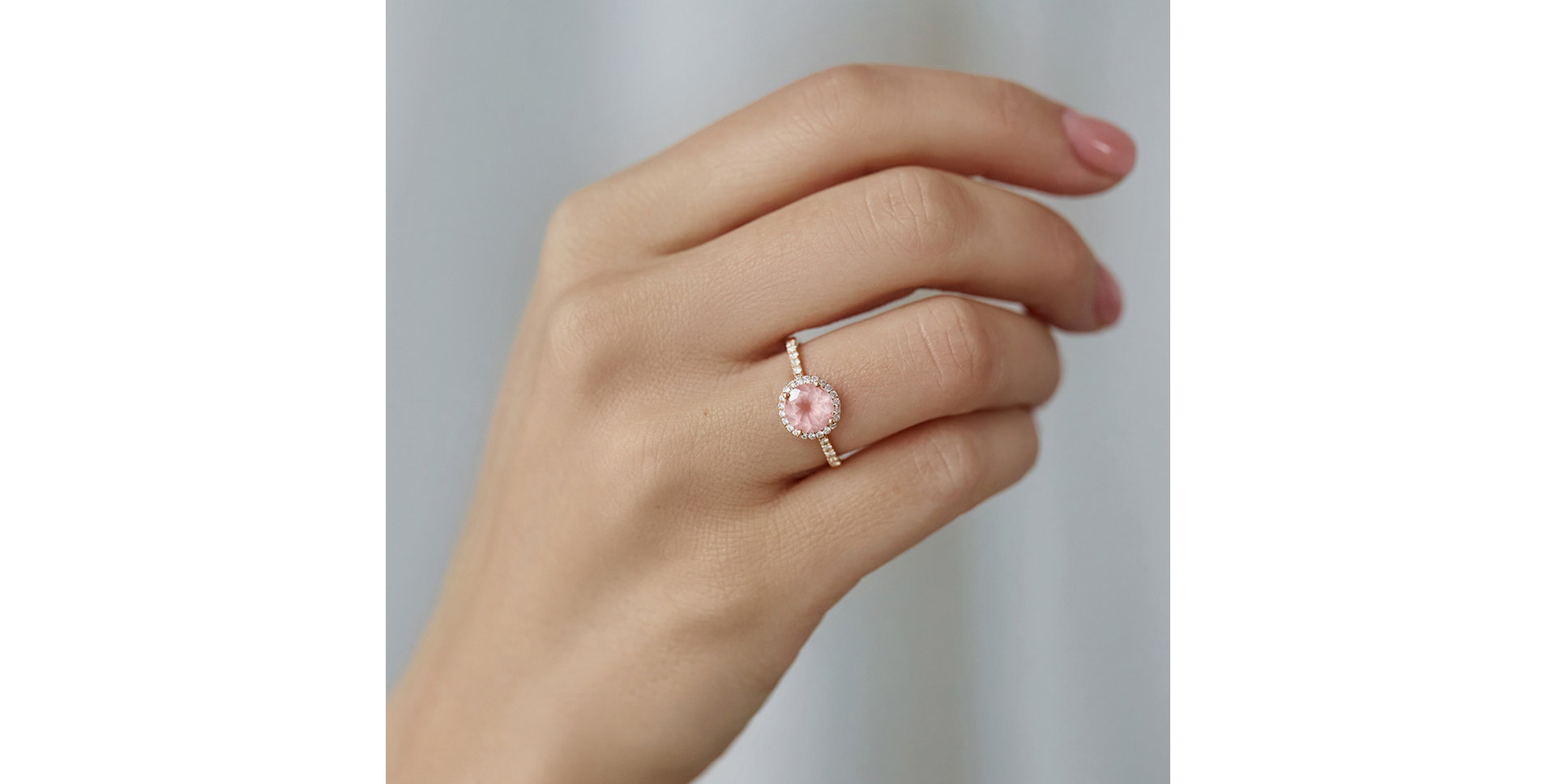 Prsteň s ruženínom a diamantmi Sparkly Bonbon