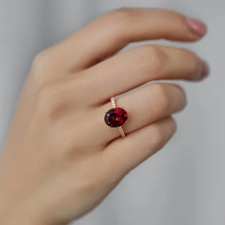 Prsteň s turmalínom a diamantmi Luxury Embrace