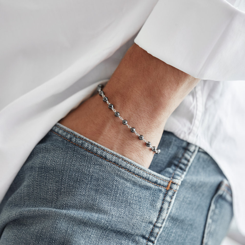 Náramok s čiernymi diamantmi Dark Melody