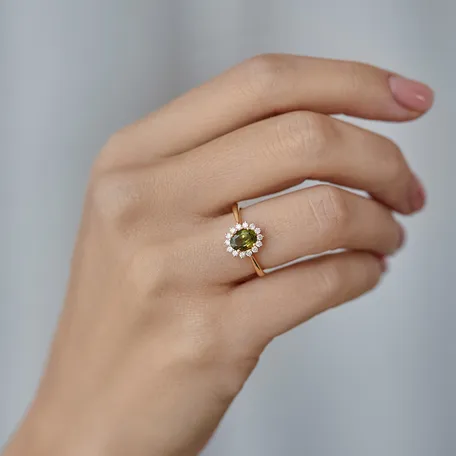 Prsteň s diamantmi a zafírom Princess