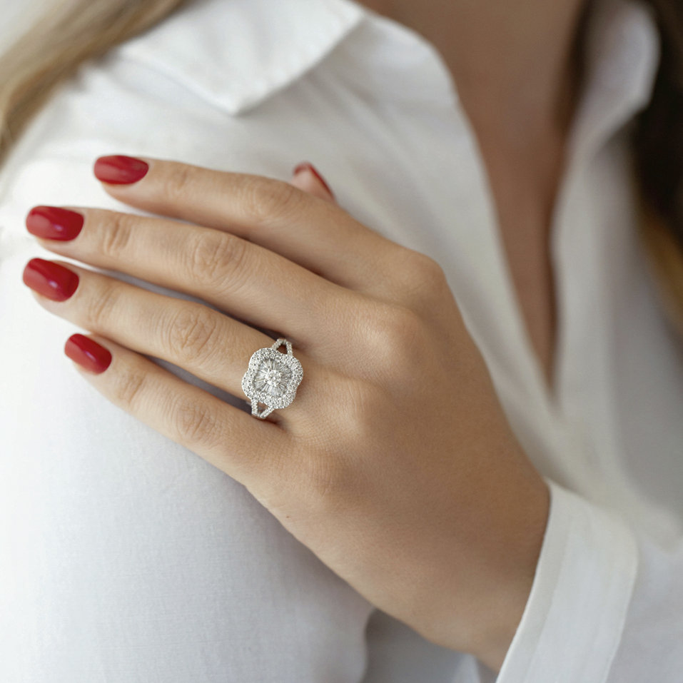 Prsteň s diamantmi Antic