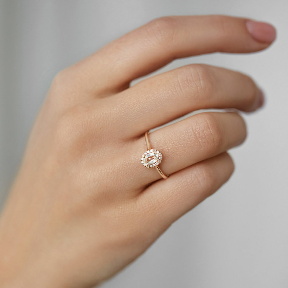 Prsteň s zafírom a diamantmi Princess Wish