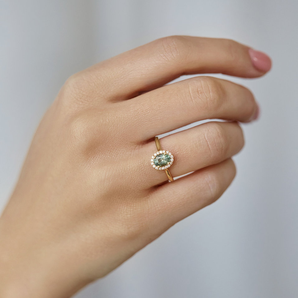 Prsteň s zafírom a diamantmi Princess Wish