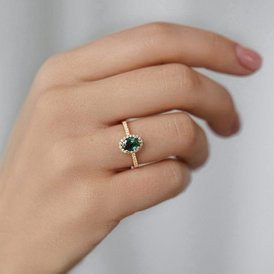 Prsteň s zafírom a diamantmi Princess Desperation