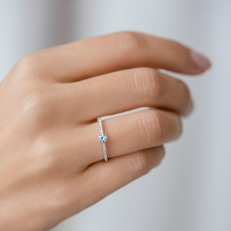 Prsteň s diamantmi a ametystom brazil Gem Simplicity brazil
