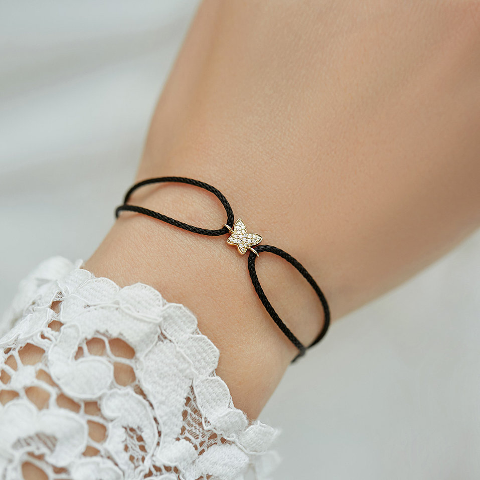 Diamantový náramok so šnúrkou Adorable Star