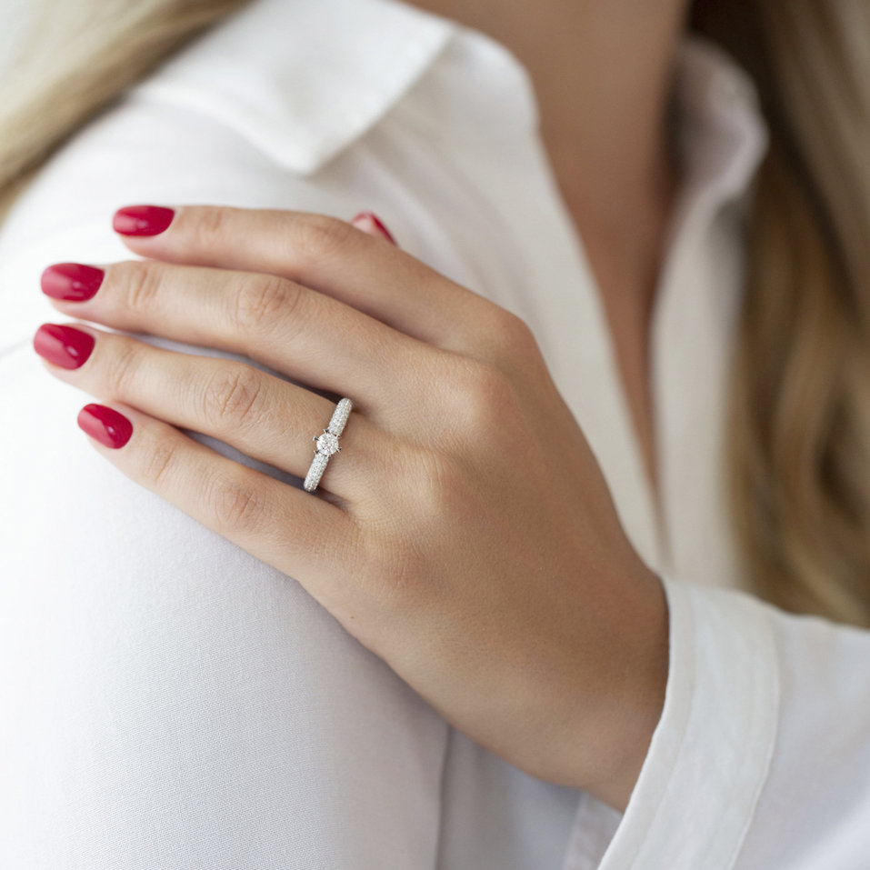 Prsteň s diamantmi Thorny Brilliant