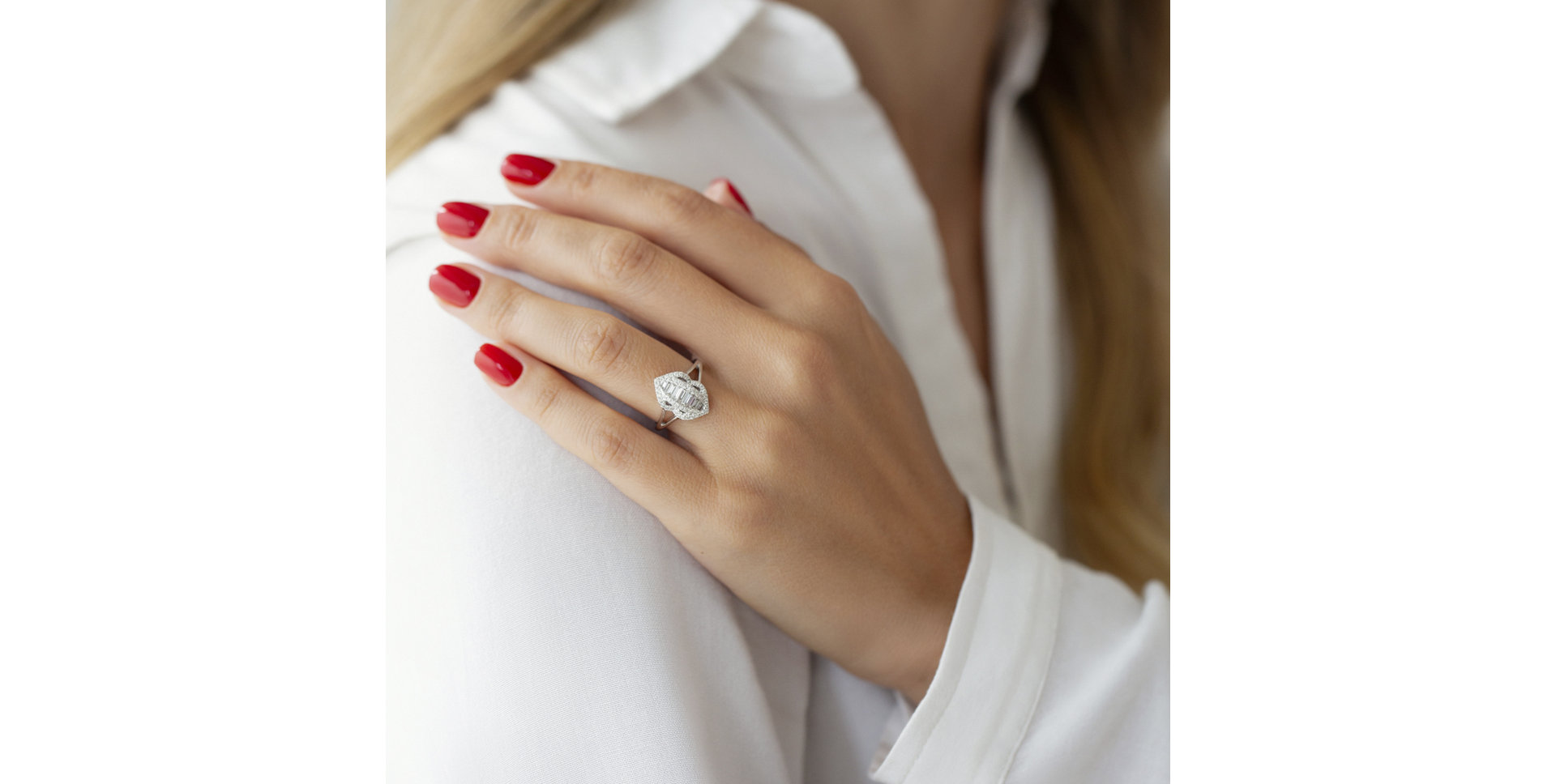 Prsteň s diamantmi Elenne