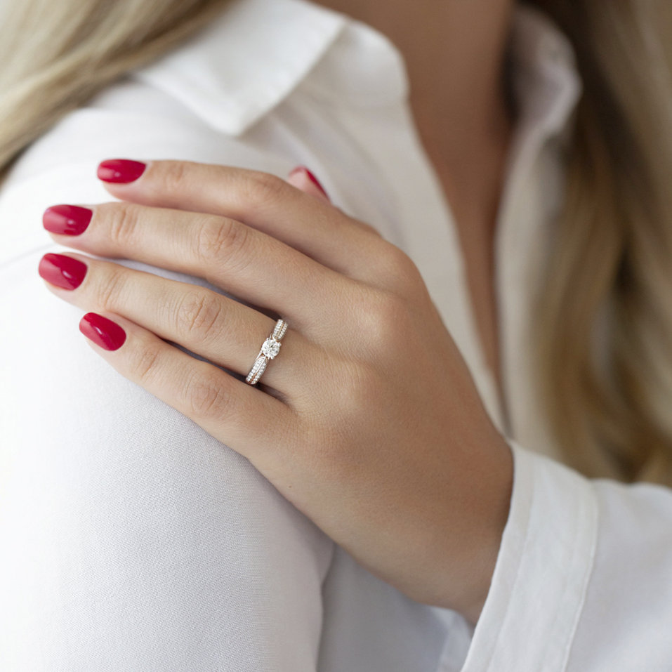 Prsteň s diamantmi Luciano