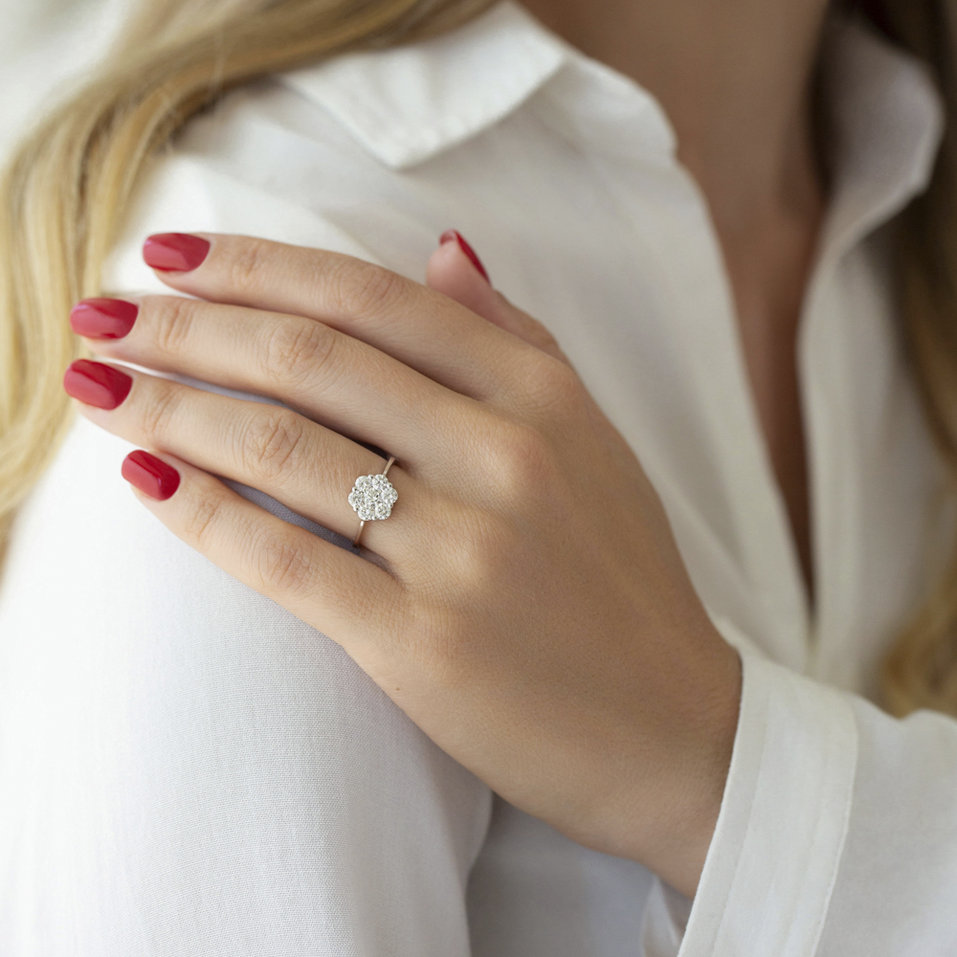 Prsteň s diamantmi Fiona