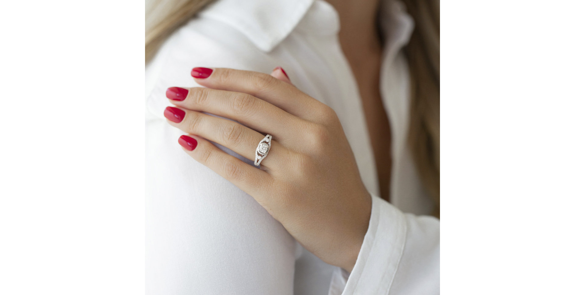 Prsteň s diamantmi Merci