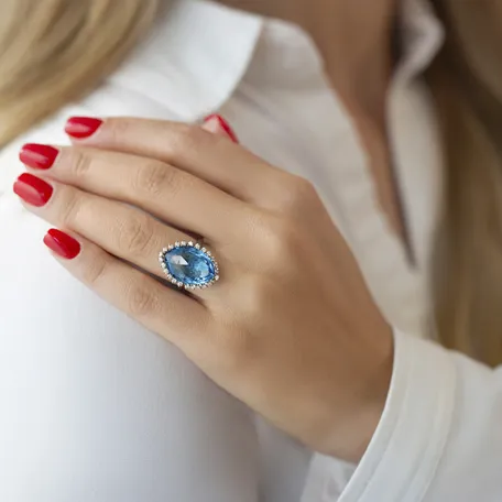 Prsteň s topásom a diamantmi Darlar Hope