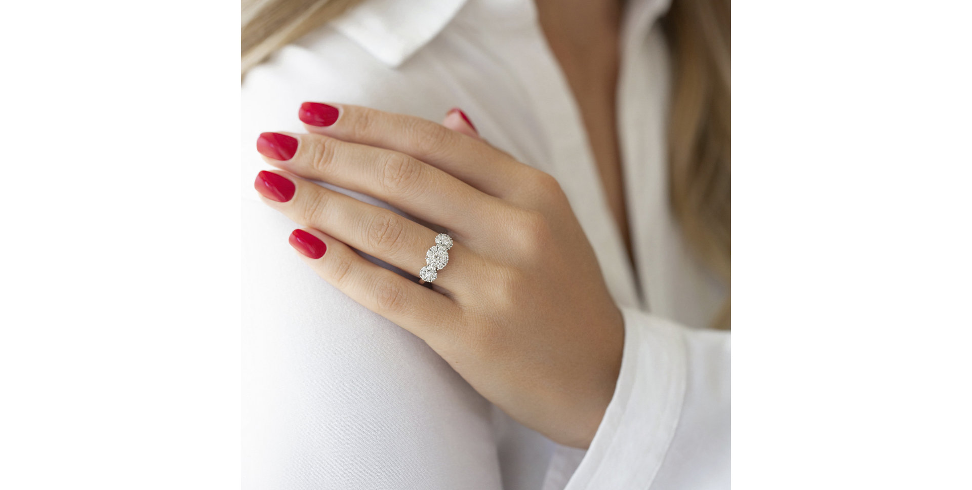 Prsteň s diamantmi Crème Brûlée