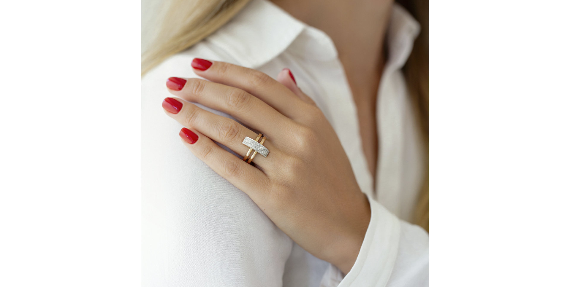 Prsteň s diamantmi Sky Line