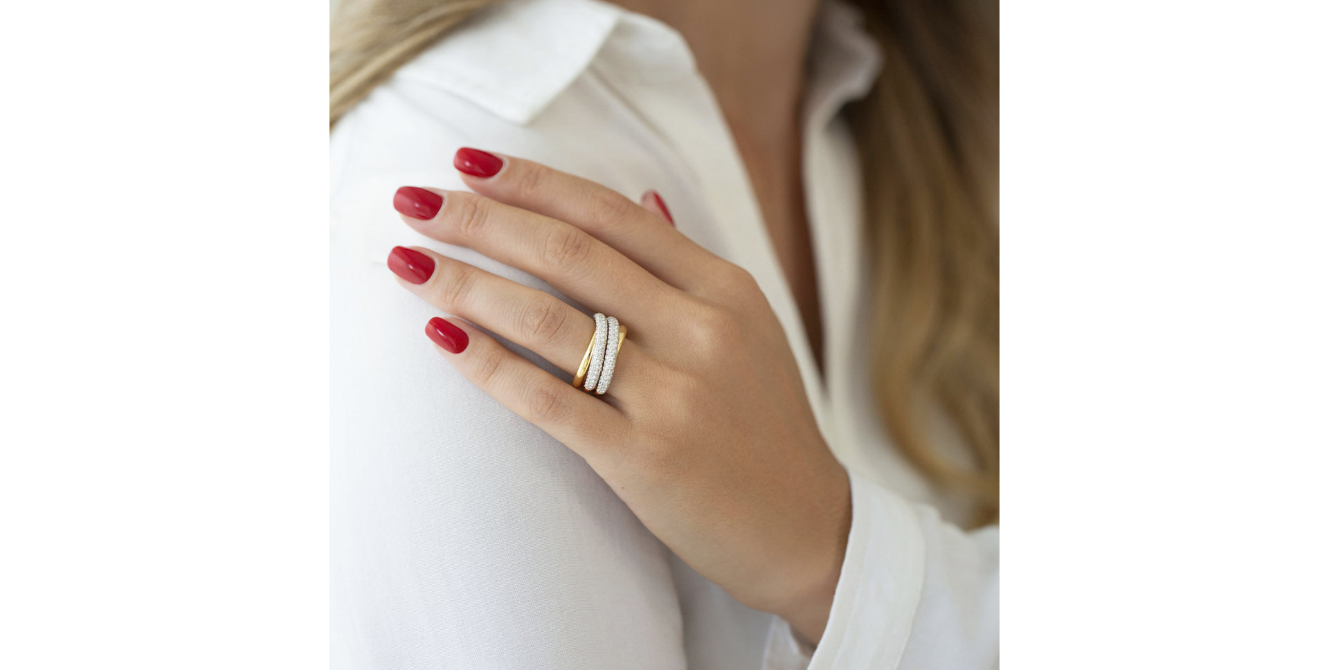 Prsteň s diamantmi Alida