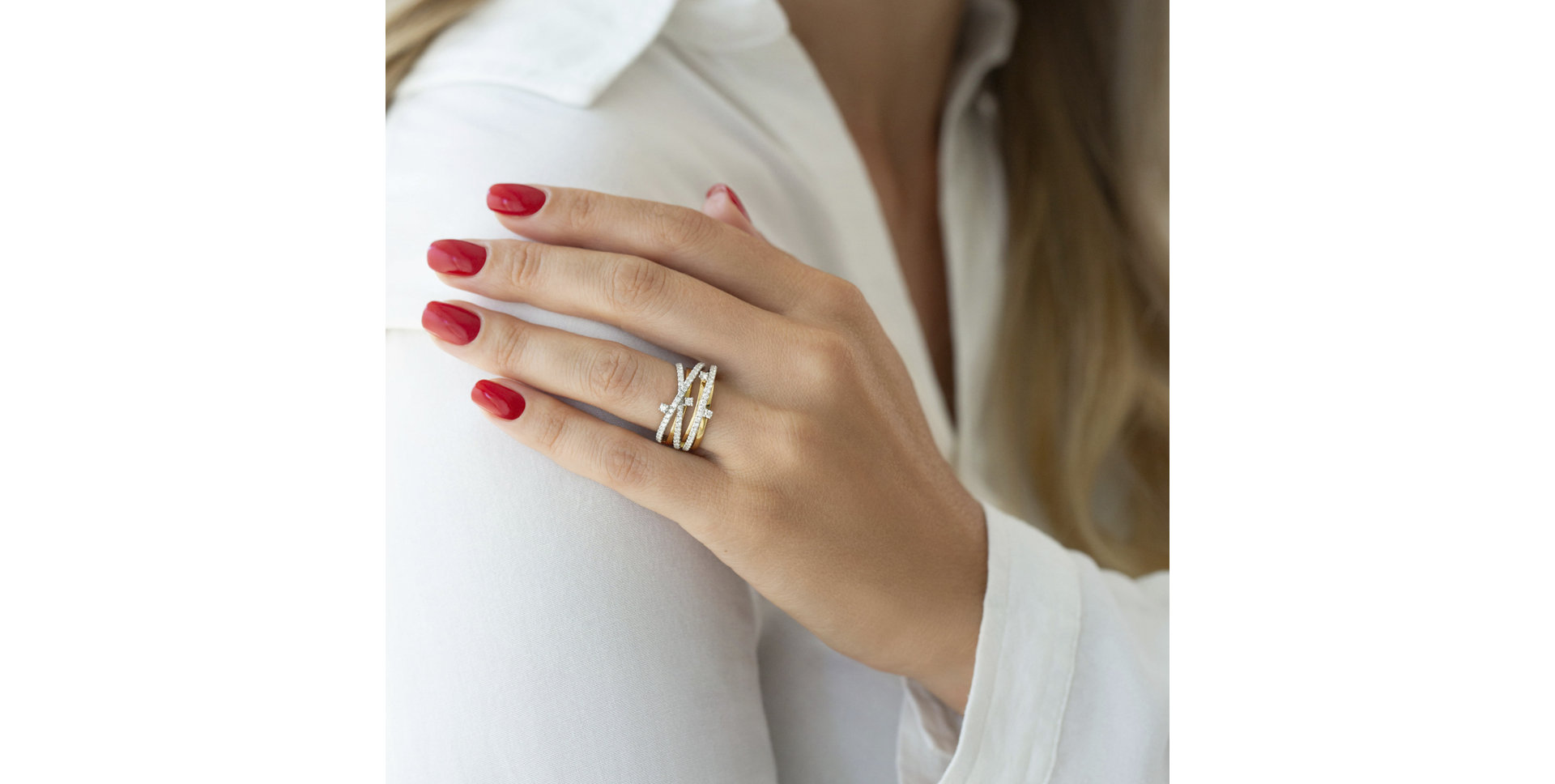 Prsteň s diamantmi Guenolé