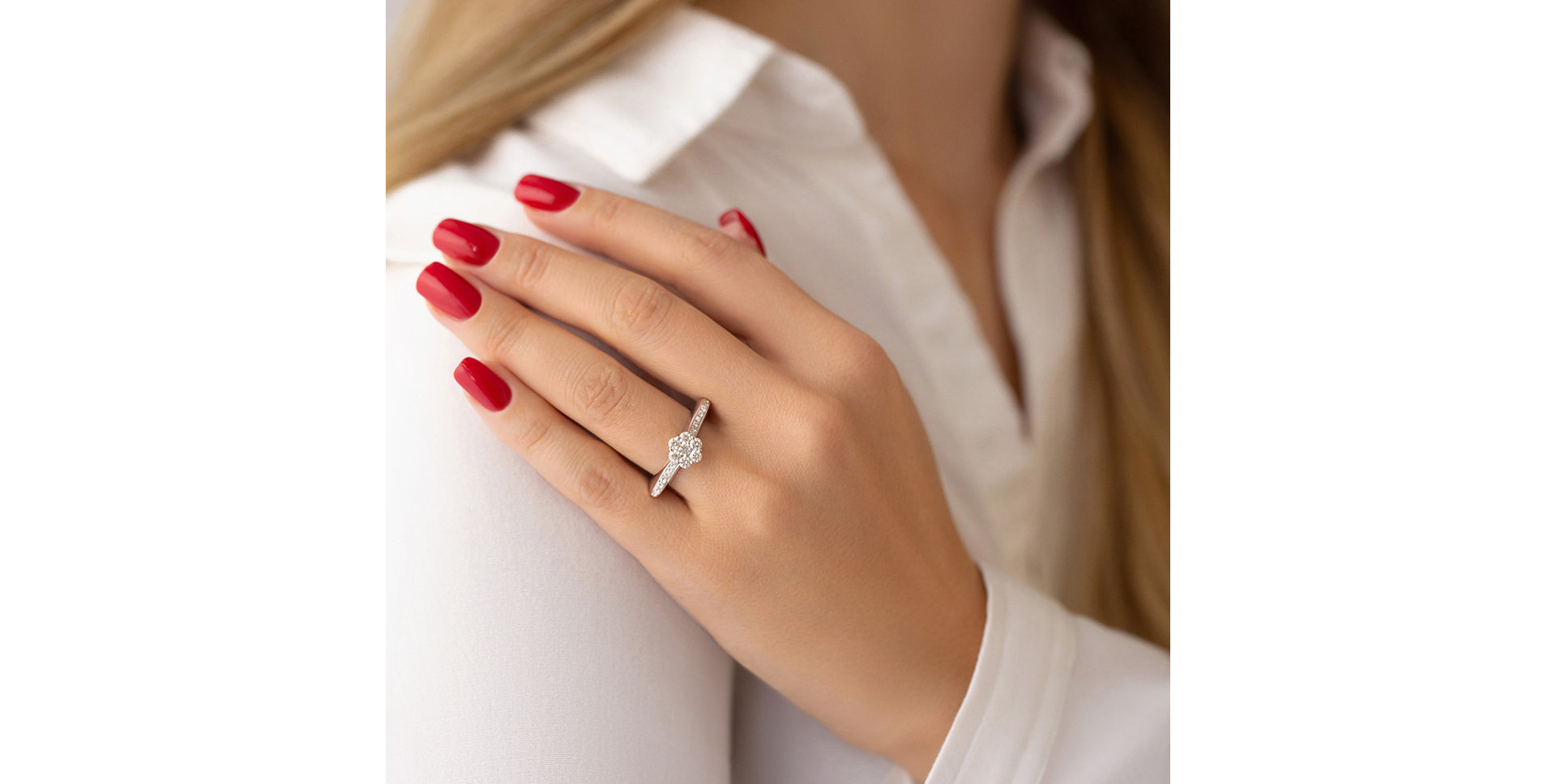 Prsteň s diamantmi Omer