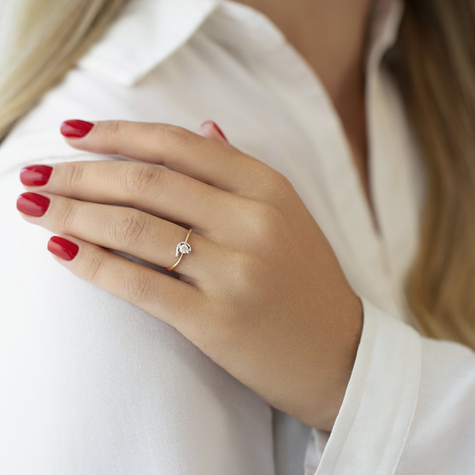 Prsteň s diamantom Larrisa