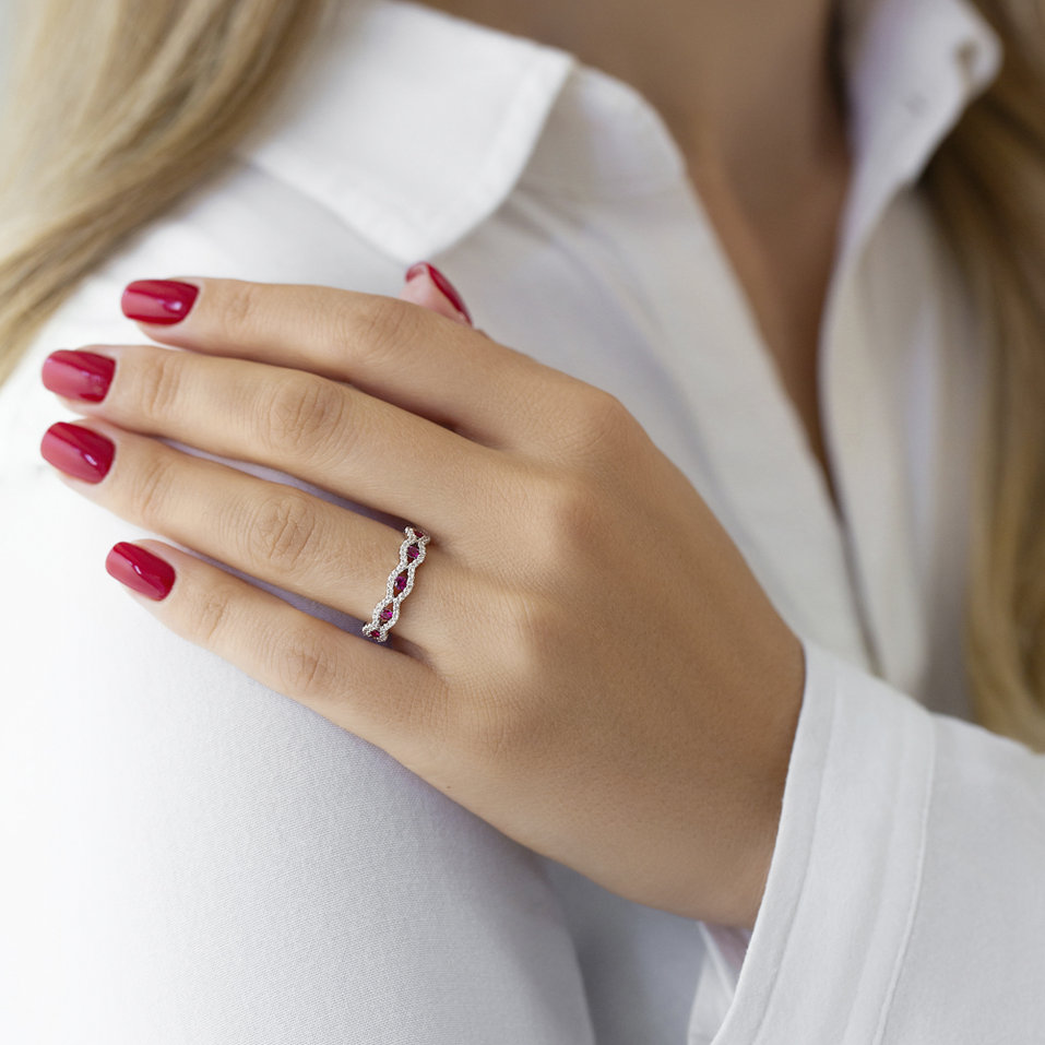 Prsteň s diamantmi a smaragdmi Phoenix