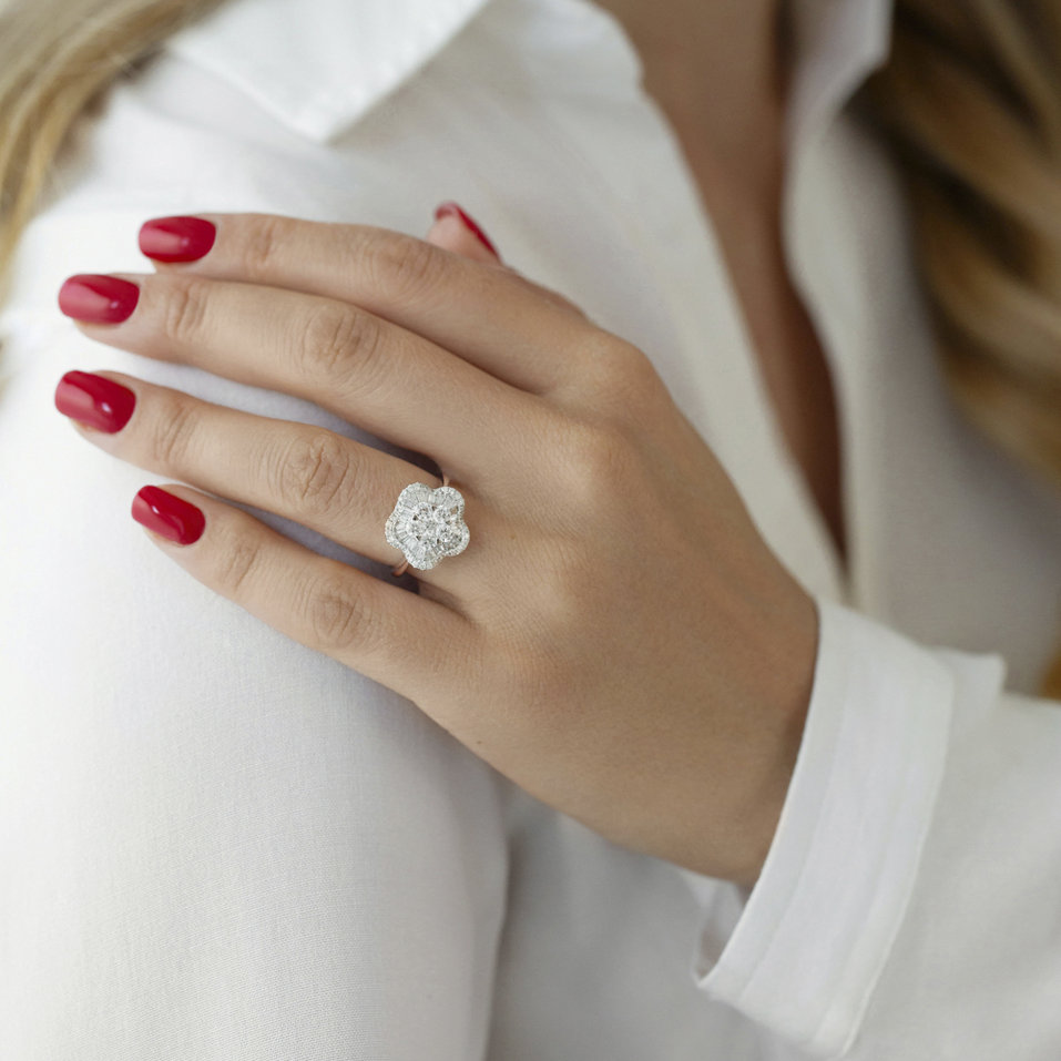 Prsteň s diamantmi Gwendoline