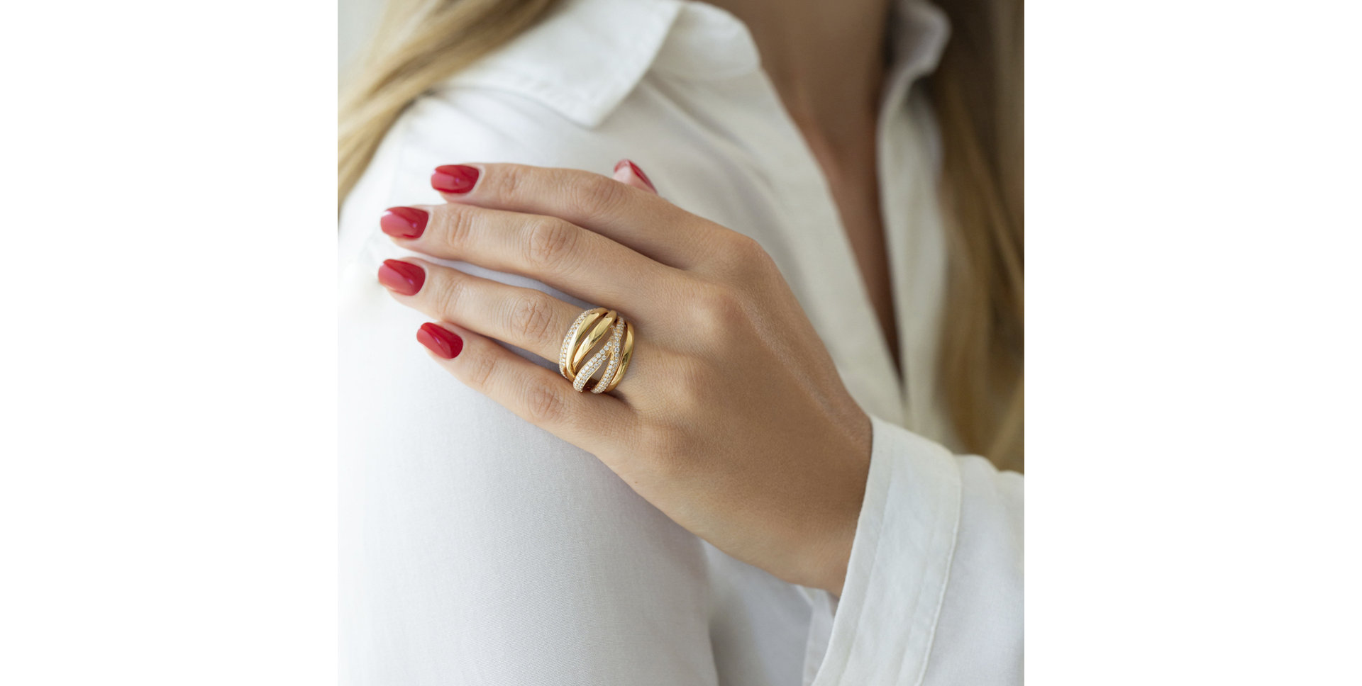 Prsteň s diamantmi Zoya