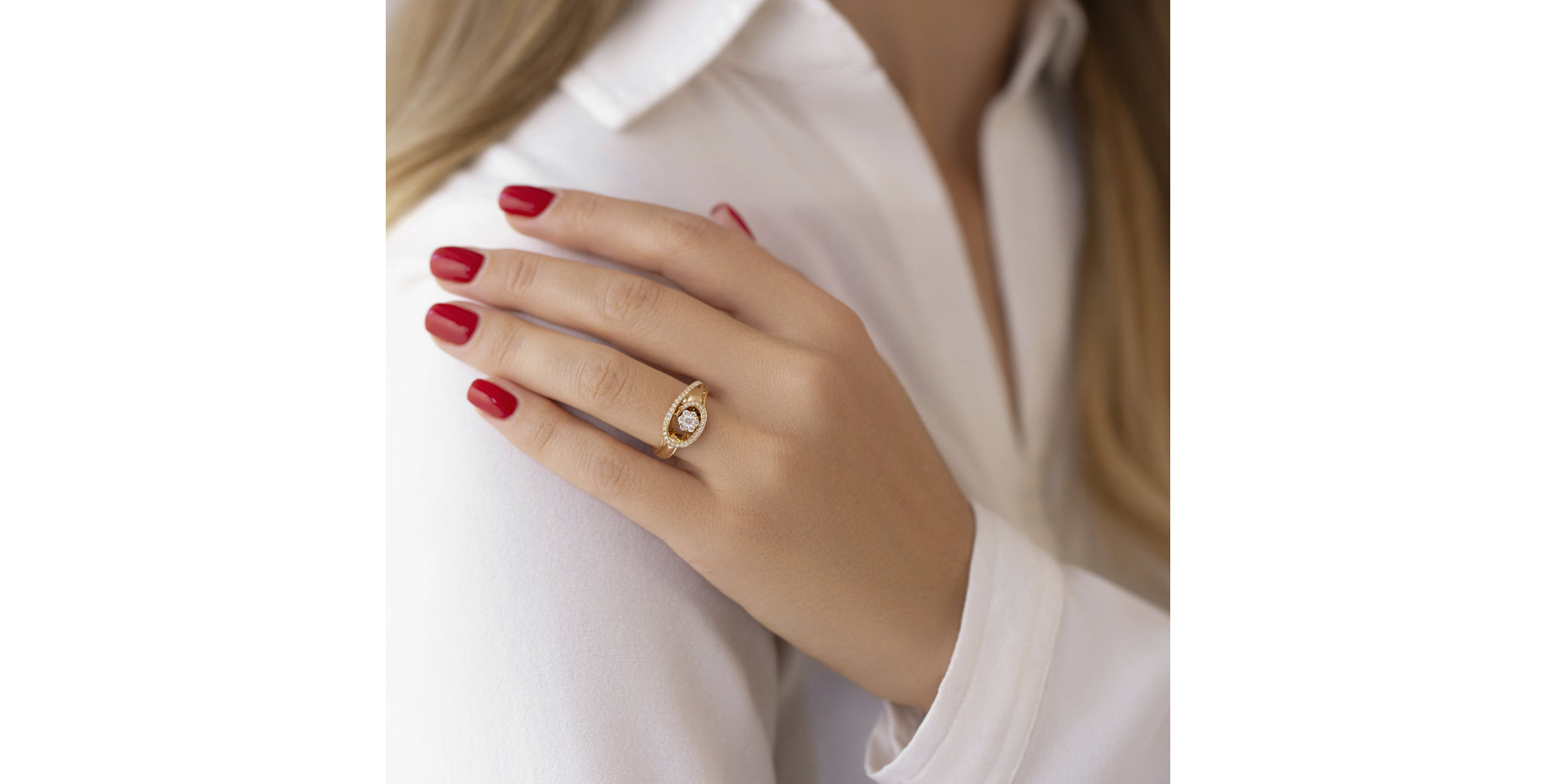 Prsteň s diamantmi Sunny Galaxy