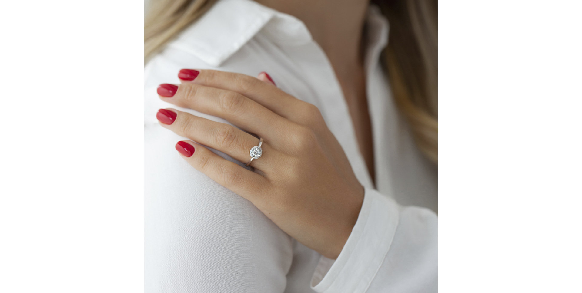 Prsteň s diamantmi White Queen