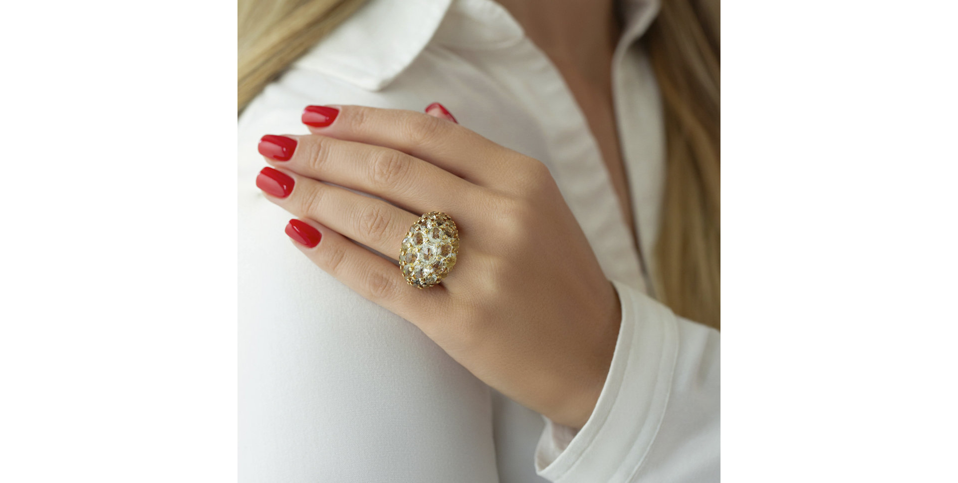 Prsteň s diamantmi a ametystmi Beverlee