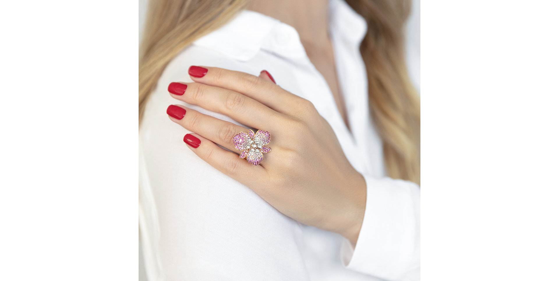 Prsteň s diamantmi a zafírmi Imperial Fantasy